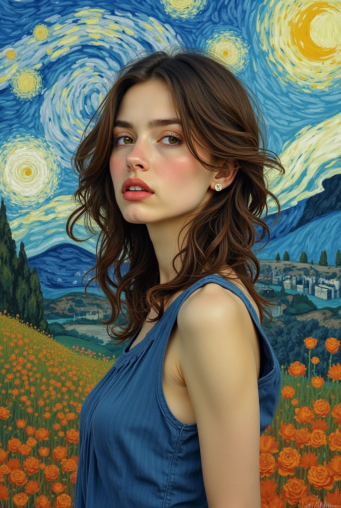 ShaileneWoodley, art by Dorothea Sharp, portrait, Hopeless,close up of a Middle Aged Hellenistic Girl, fashion modeling pose, from inside of a Zoo, Silver water, Stars in the sky, equirectangular 360, 50s Art, 35mm, arthouse, <lora:ShaileneWoodleySDXL:1>