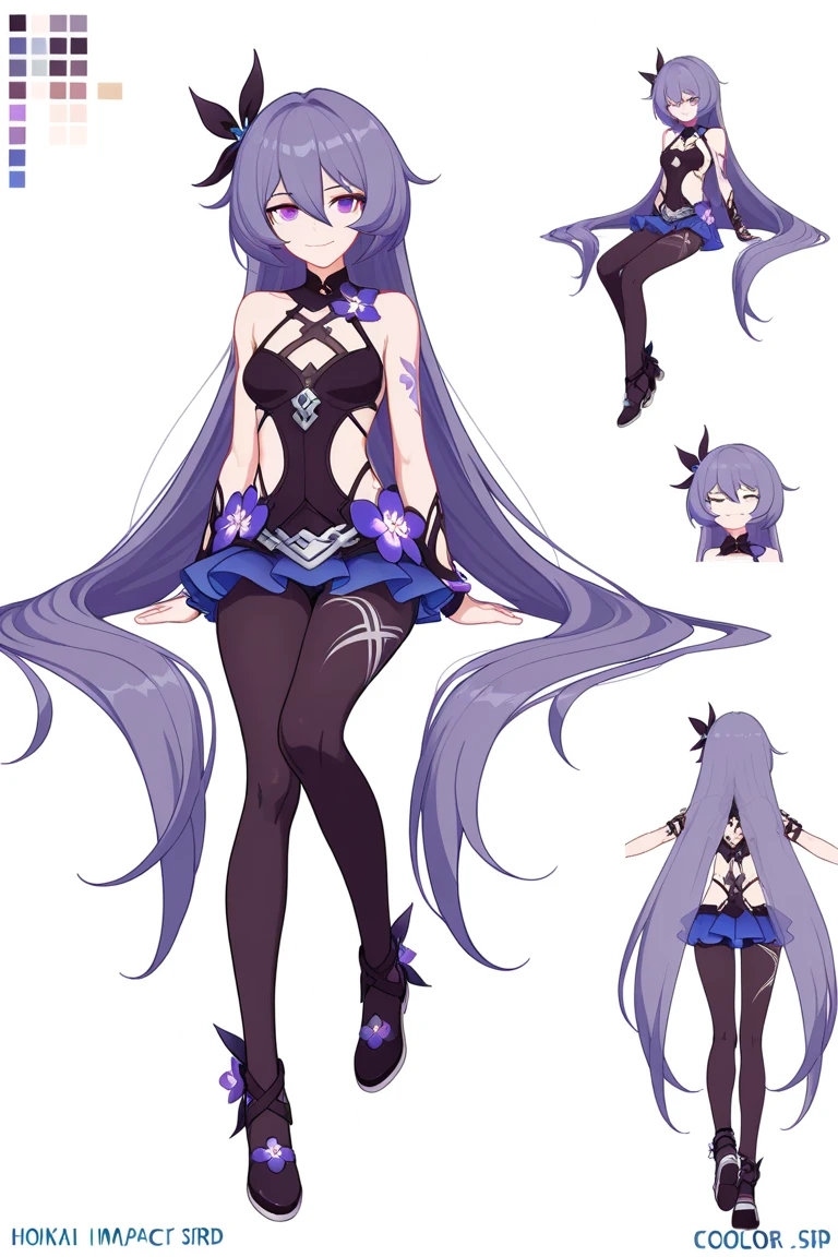 3 girls, variety of hairstyles, variety of bangs, high fantasy costume, ((white background)), full body, multiple views, succubus, thong, shrug, leotard, cleavage, tie,