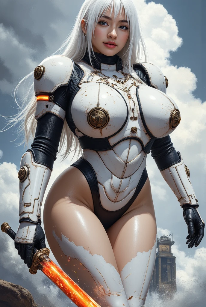 warhammer 40k,sister of battle,close up,mecha pilot,queen throne room, tattoos,blue and gold plugsuit,white short sleeve lycra top,steel lycra micro skirt,white garter belt,uncovered belly,short hair,punk makeup,green eyes,multicolored silver hair,sexy smile,freckles,beautiful girl,large breasts,8k,ultra detailed,realistic,fantasy art,queen armor,steel armor,queen gown dress,queen cape,ear piercings,hair pin,saiyan girl,saiyan female,queen crown,white horse,queen banner,