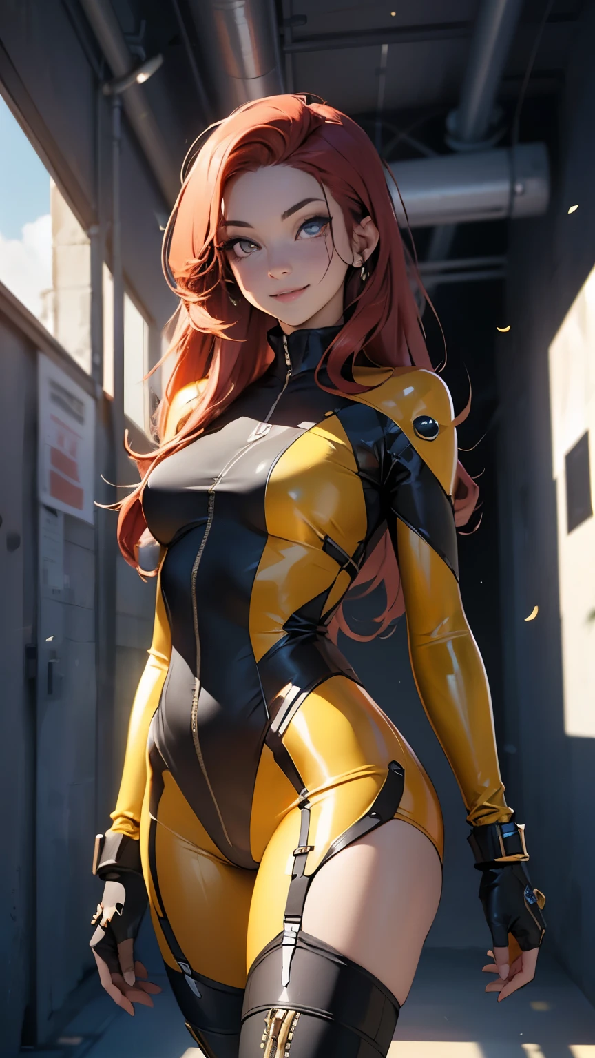 Cybernetic arm and glowing robot cyber girl,(Sheer and revealing costumes:1.3, ),(Robot Cyber Girl riding a powerful military-style motorcycle galloping through jungle:1.3), Glossy light brown and orange striped shorthair,Cute smile,Perfect round face,A cheerful smile that makes the viewer happy,Proper body proportion,masutepiece,Super high-quality output images,hight resolution,Intricate details,Very delicate and beautiful hair,photos realistic,Dreamy,Professional Lighting,realistic shadow,Solo Focus,Beautiful hands,Beautiful fingers,Detailed finger features,detailed clothes features,Detailed hair features,detailed facial features,