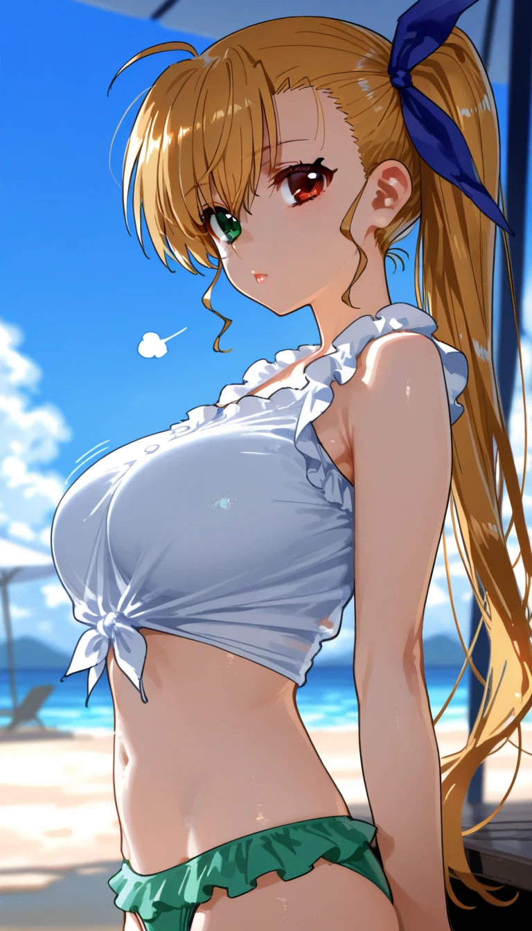 (masterpiece, best quality, detailed) ,1girl, highelfarcher, high elf archer, elf, (green eyes:1.5), (green hair:1.2), hair between eyes, long hair, pointy ears, sidelocks, jeans walking down the street,cute anime girl, pretty anime girl, smooth anime cg art, beautiful anime girl, attractive anime girl, ecchi anime style, seductive anime girl.teasing smile, clean detailed anime art,high resolution, (perfect hands, perfect anatomy),