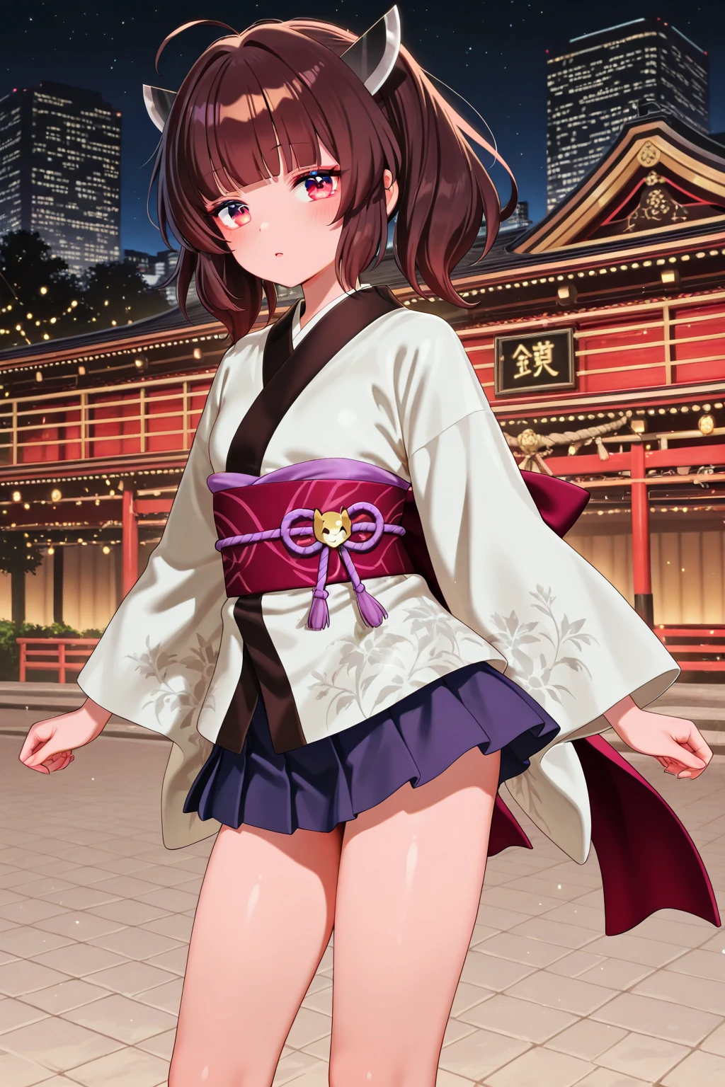 (Dancer:1.5), yukata, The background is a festival, Misaka Mikoto, One girl, Black choker, 超High resolution, retina, masterpiece, Accurate, Anatomically correct, Textured skin, Super Detail, Attention to detail, high quality, 最high quality, High resolution, 4K