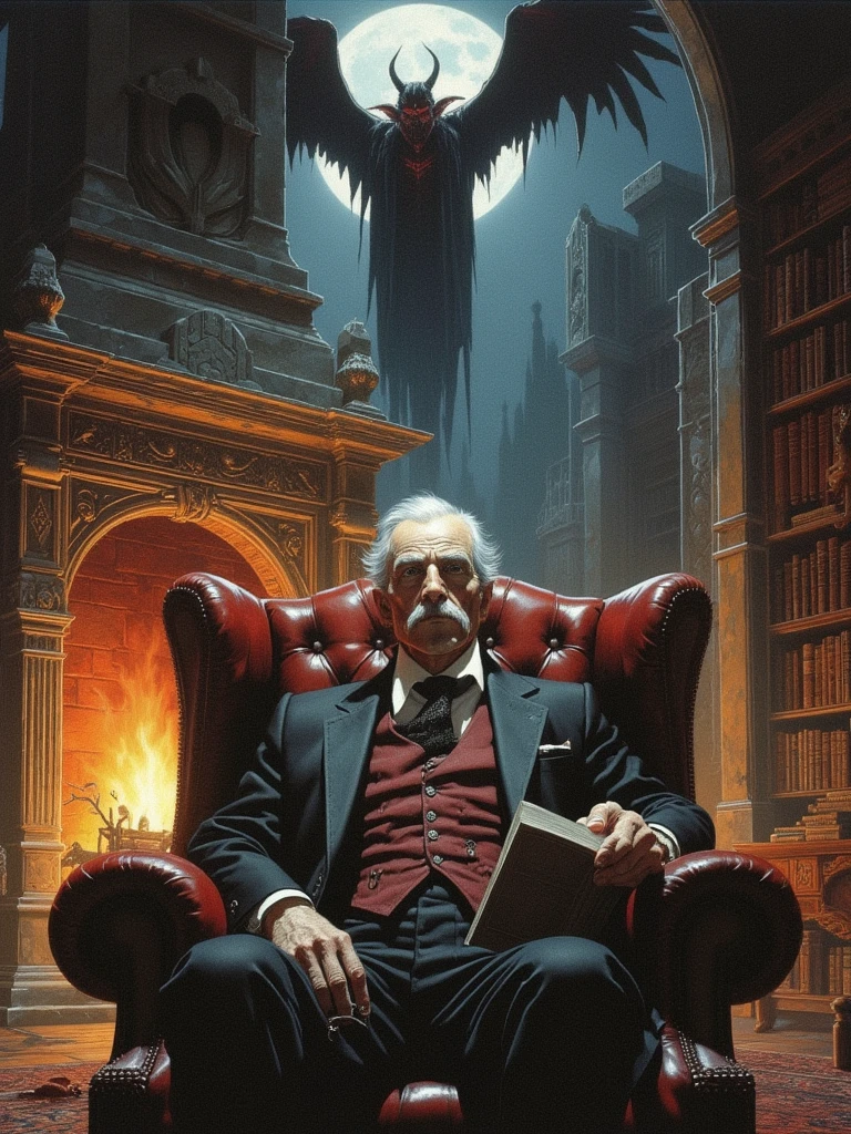 Setting: A small, eerie clearing amidst the roots, where a single ancient Roman-style chair stands, covered in a thin layer of dust.
Character: Metal Madden, now holding the key, approaches the chair, his movements deliberate and purposeful.
Action: With a slow, deliberate motion, he inserts the key into a hidden compartment within the chair, revealing a concealed mechanism.
Dialogue Box: Metal Madden's voice, low and foreboding, "Power lies in the most unexpected places."