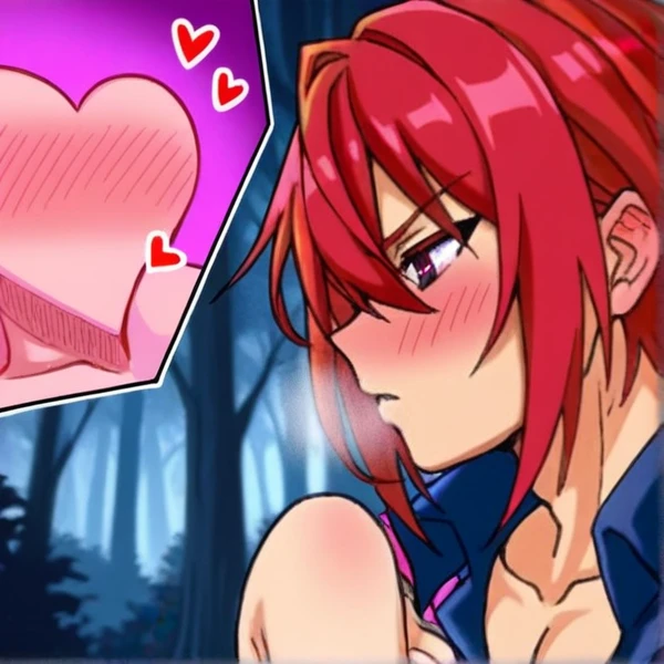Ranma saotome, Cabello rojo corto, sacando la lengua, pechos grandes, cuerpo completo, collar, black sexy lace lingerie, dildo penetracion sexo vagina, pose vulgar, semen, sexo duro, hombre alto musculoso cogida a mujer, pechos descubiertos, pezones, without bra, pechos sin ropa, senos pezones