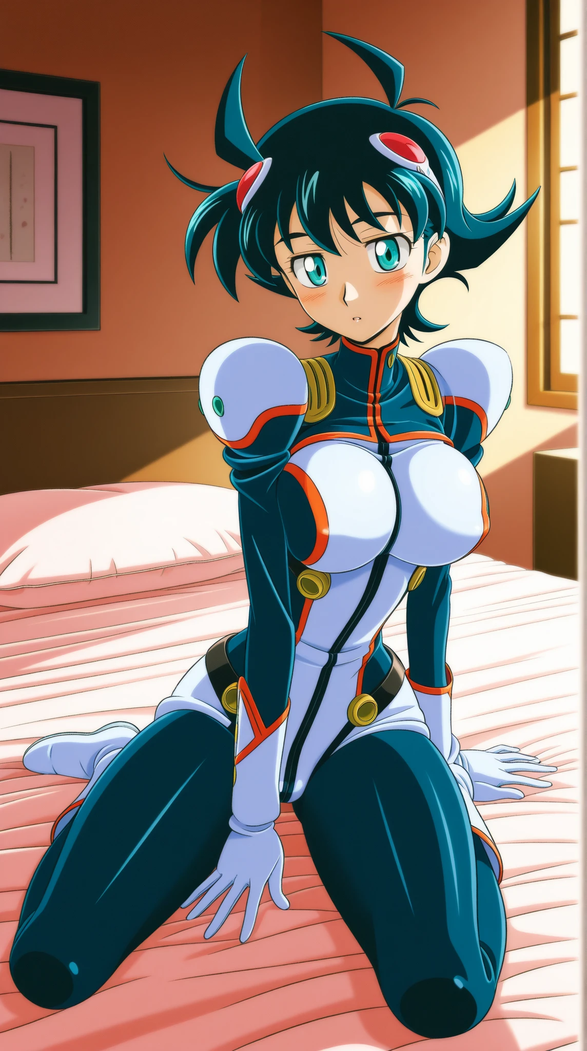 Masterpiece、Mesa、big breasts、Latex bodysuit、plug-in suit(neon genesis evangelion)、high heels、Beautiful art、high resolution、visual arts、、pretty eyes、of the highest quality、最high resolution、8K Illustration
