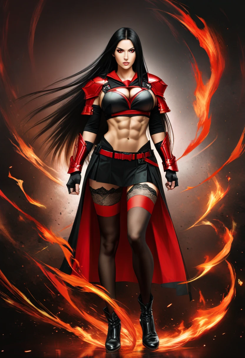 Muscle Girl, Dehya - Genshin Impact, Asgard，valkyrie，Senhora Cavaleiro，anatomia correta，epic fantasy digital art，tmasterpiece，8k，high-definition resolution，Desenho detalhado，alta qulidade，, Epic composition,