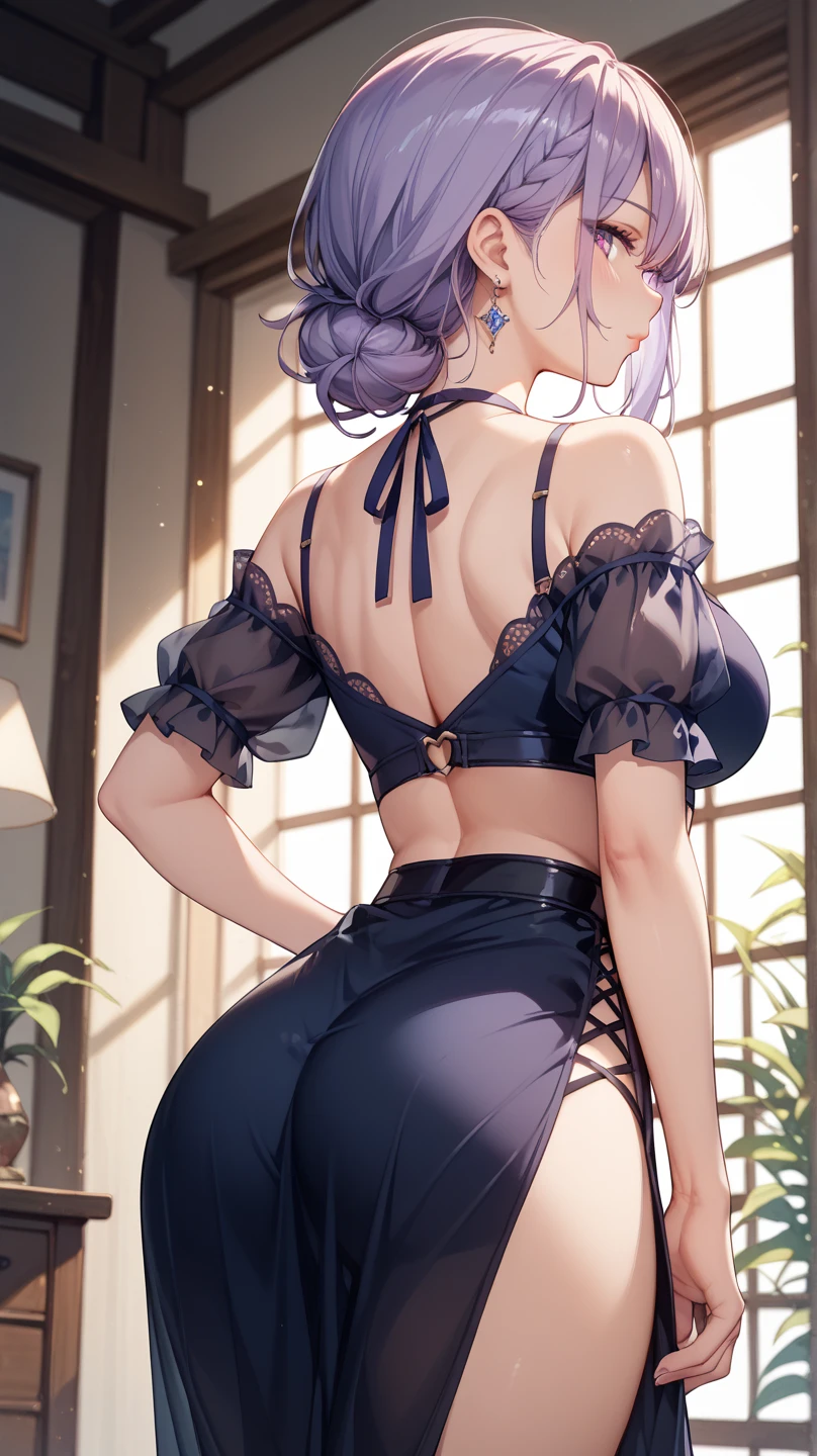 uma linda garota,meias brancas,(Steep buttocks)