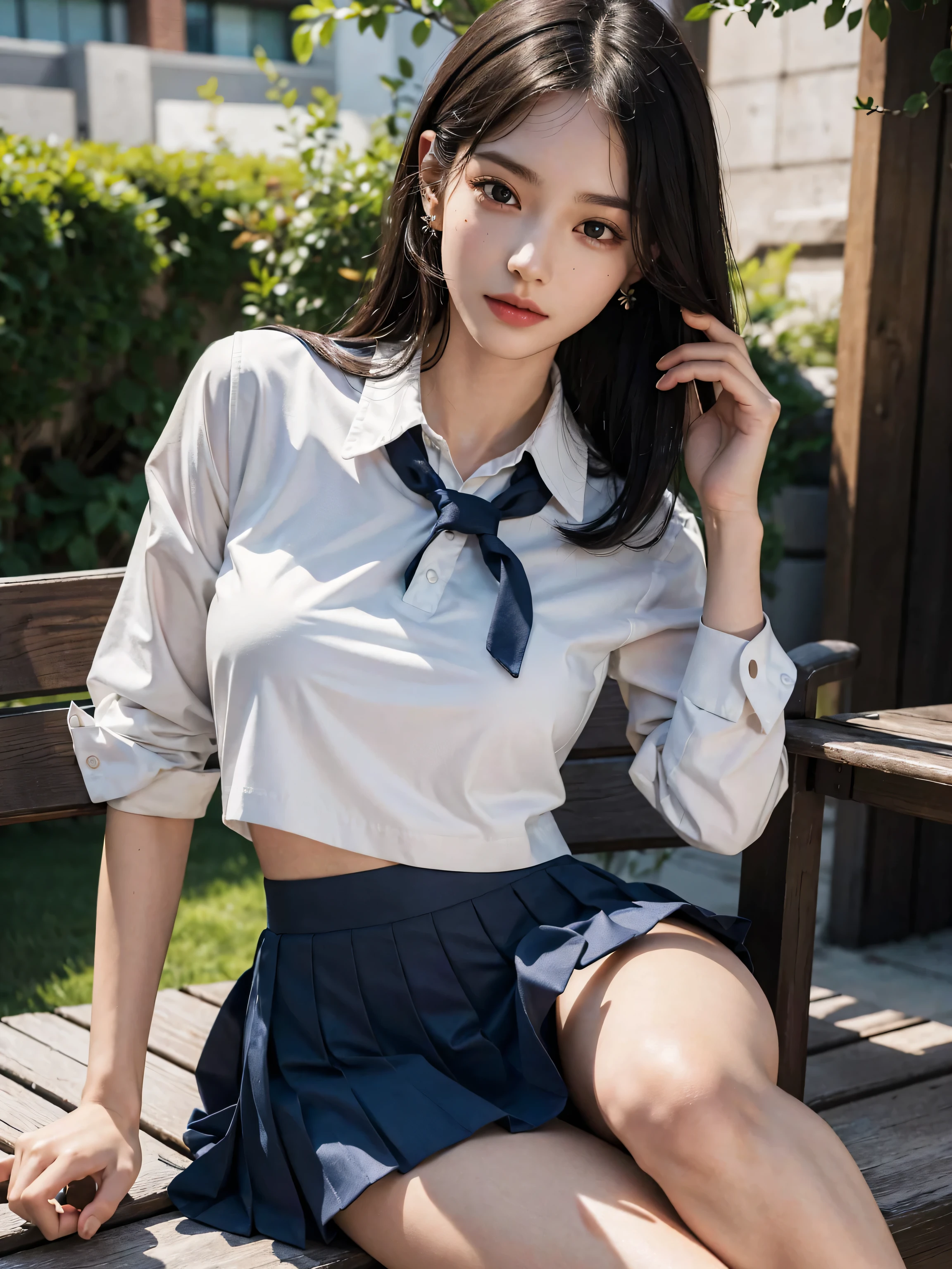 Raw photo, highest quality, masterpiece:1.2), highest quality, figure, Very detailed, Fine details, High resolution, wallpaper, Perfect dynamic composition, (Detailed high quality, Realistic depiction of eyes:1.3)、A woman who has been and has her hands tied、Arms wrapped around his back, hands tie behind back, Put duct tape over your mouth、Inside a beautiful hotel room at night、Sitting on the floor with knees up、Outside the window is a night view、 With legs wide open、(The bra is white、Panties are white、Panty shot)、Blue Short Sleeve Blouse、(Tartan plaid pleated skirt)、whole body、The whole thing faces forward、17 years old、High school girls、Wearing loafers、Wearing knee-high socks、Beauty、Well-formed face、Make your eyes even、Beautiful black hair、Has bangedium build、Well-balanced proportions、Beautiful legs、Fresh face、Beautiful scenery、, Surrealism, cinematic lighting, first-person view, f/1.2, Nikon, cowboy shot, 8k, masterpiece, 8k, UHD, award winning, best quality, highres, high details, textured skin