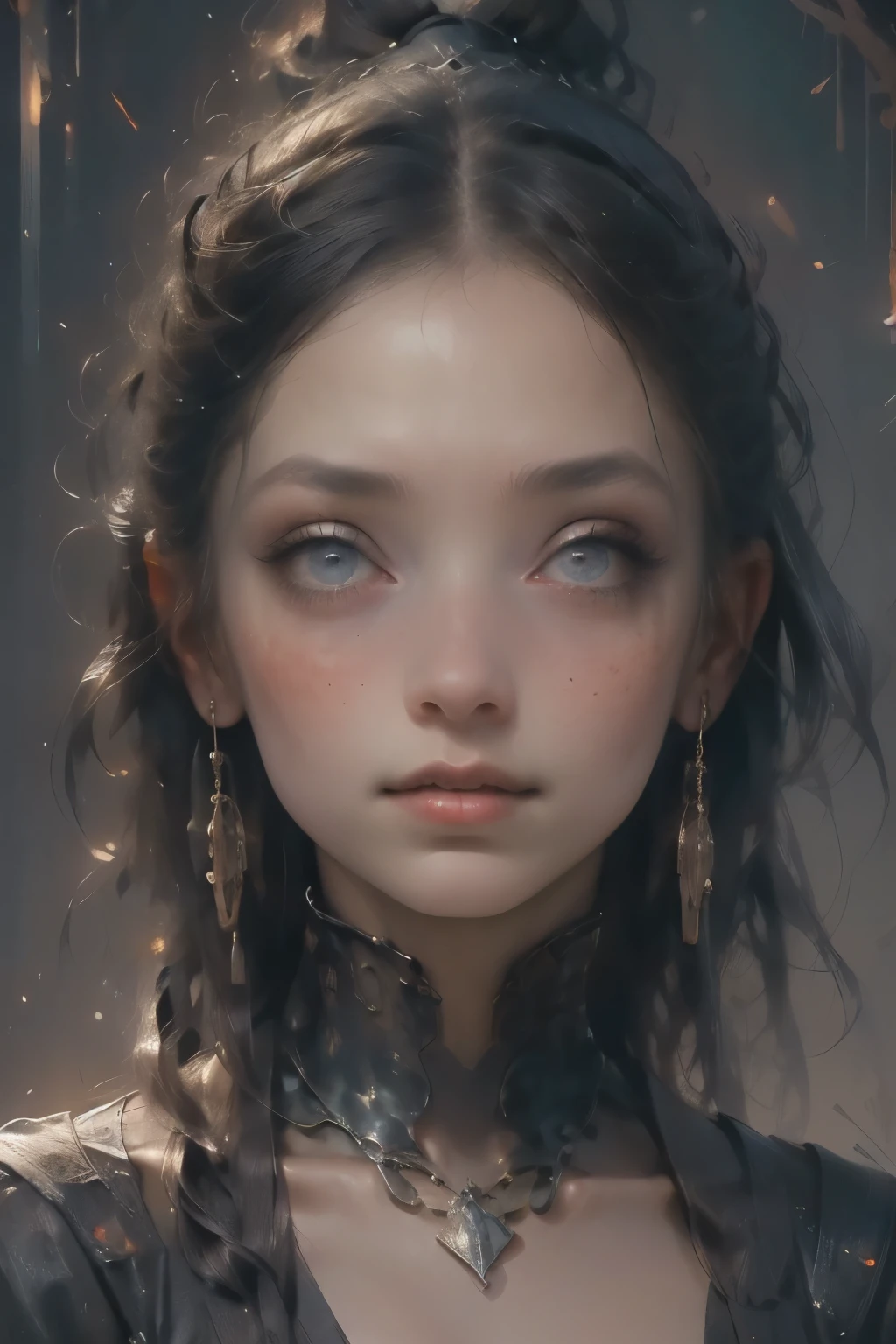 ((best quality)), ((masterpiece)), (detailed), (((mastepiece, of the highest quality, super detailed))), perfect face score_9, score_8_up, score_7_up, score_6_up, face focus, tarot card inspired, sepia style victorian era framed hand drawn image of a (military witch), (occultic uniform), ((intricate and beautiful gothic clothing)), young, thin, (cute face), Long hair, a-line haircut, ((long ponytail, thick ponytail, heavy ponytail)), very long eyelashes, freckles, freckles on face, small breasts, fit, bright blue eyes, ((((Highly detailed face)))), small thin nose, Small thin lips mouth, (((Very sharp focused eyes))), ((perfect symmetrical beautiful eyes)). looking here, (resolved expression), (resolute expression), slim, skinny, round face, youthful face, candid, perfect eyes, dark fantasy, ((gothic art)), (occultic vibe), (cosmic horror vibe), ((mature, foreboding atmosphere)), low light, soft lighting
