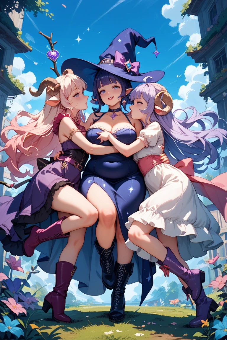 master piece,best quality,ultra detailed,8k,
natural light,realistic skin,glossy skin,
(dark magician girl, duel monster, blush stickers, blonde hair, green eyes, long hair, breasts, blush, bangs, large breasts, hair between eyes, pentacle, pentagram, hat, dress, cleavage, bare shoulders, collarbone, choker, blue headwear, wizard hat, bracer, detached sleeves;)、
(the body is very wet:1.5)、glossy lips、Slightly emphasize the lower lip、blush、embarrassed expression、emphasizing the cleavage、Seductive Twins、
(trapped in a spherical glass bottle:1.4)、Sakura tree in a spherical glass bottle、fantastic night sky、Crescent Moon、aurora、horizon、open-air bath、Japanese inn、futon