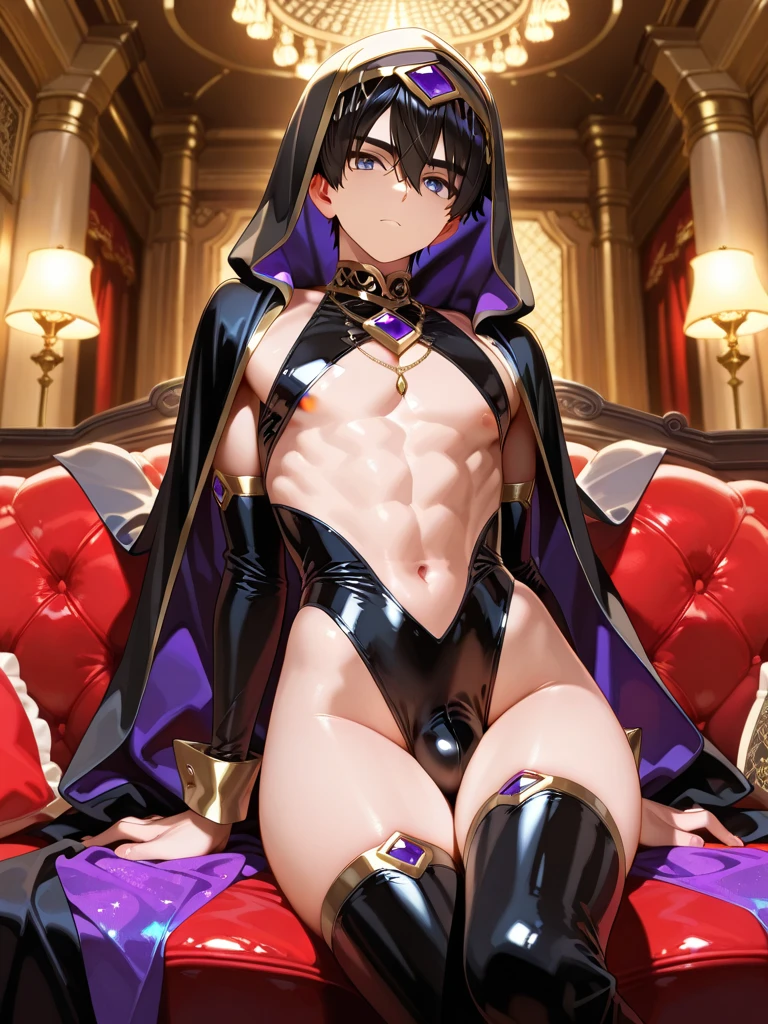 ((Highest quality)), ((masterpiece)), (detailed), One girl, sexy、Flat Chest、、Spread your legs、A big smile、Twin tails、Anus is visible、Flashy costumes of idols、Spread your genitals with both hands、Lower body naked