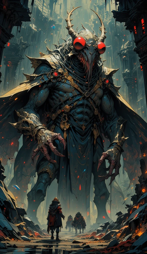 Queen,(Sexy women),Dark Abyss, ,Black cloak,Crown of thorns,Broken clothes,Thorn rose,Broken tombstones,Candle,Dark atmosphere,wasteland,only one person,night,Blue Ghost Fire