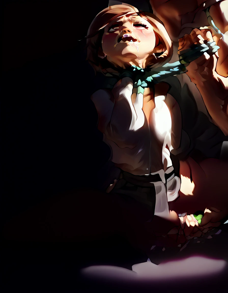 NSFW,KazamaIroha,IrohaBase,hair ornaments,headband,exposed,Haori,hidden belly button,black gloves,pleated skirt,green skirt,white stockings,cleavage,1 girl,Japanese style room,masterpiece,highest quality,High resolution,anatomically correct hand,(Sweat:1.7),(Drool:1.5),(tears:1.5)shy,Standing and legs open,side view,1 boy,sex,vagina,Gonzo,Ahegao,feeling sexual pleasure,I'm climaxing,(orgasm:1.5),(Squirting:1.5),Peeing,my body is trembling,heart mark,clutching bed sheets,sexual treatment,sex slave,全身にtattoo,tattoo,pet,in the forest