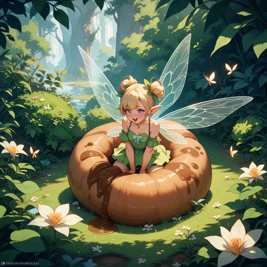 5 years old, playing joyfully in the sunshine. He is surrounded by the lush greenery of a well-kept garden, with bright flowers in full bloom. The boy has a big cock, long dick that is gently swaying as he runs and plays, filled with precum that catches the sunlight. His ballsack hangs low and full, dripping with sweat as he enjoys the warmth of the day. The air is filled with the sweet smell of flowers and the gentle breeze, carrying the sound of his laughter and the chirping of birds.