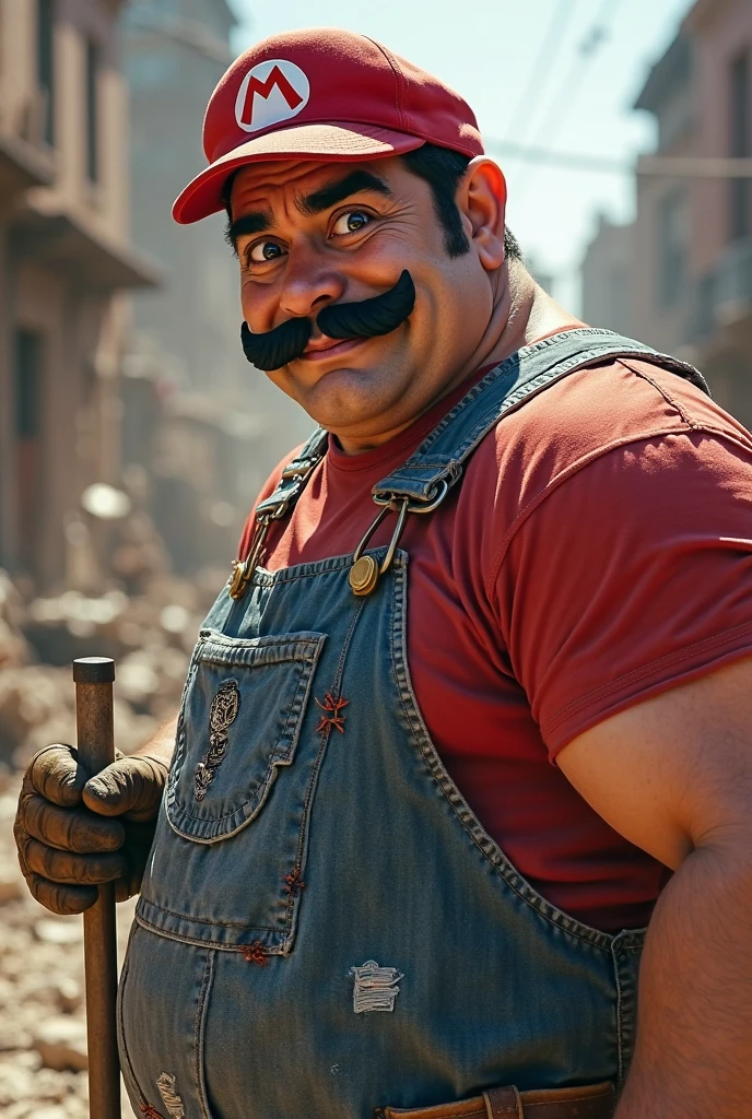 Mario Bros obese, smoking, dirty and deplorable environment