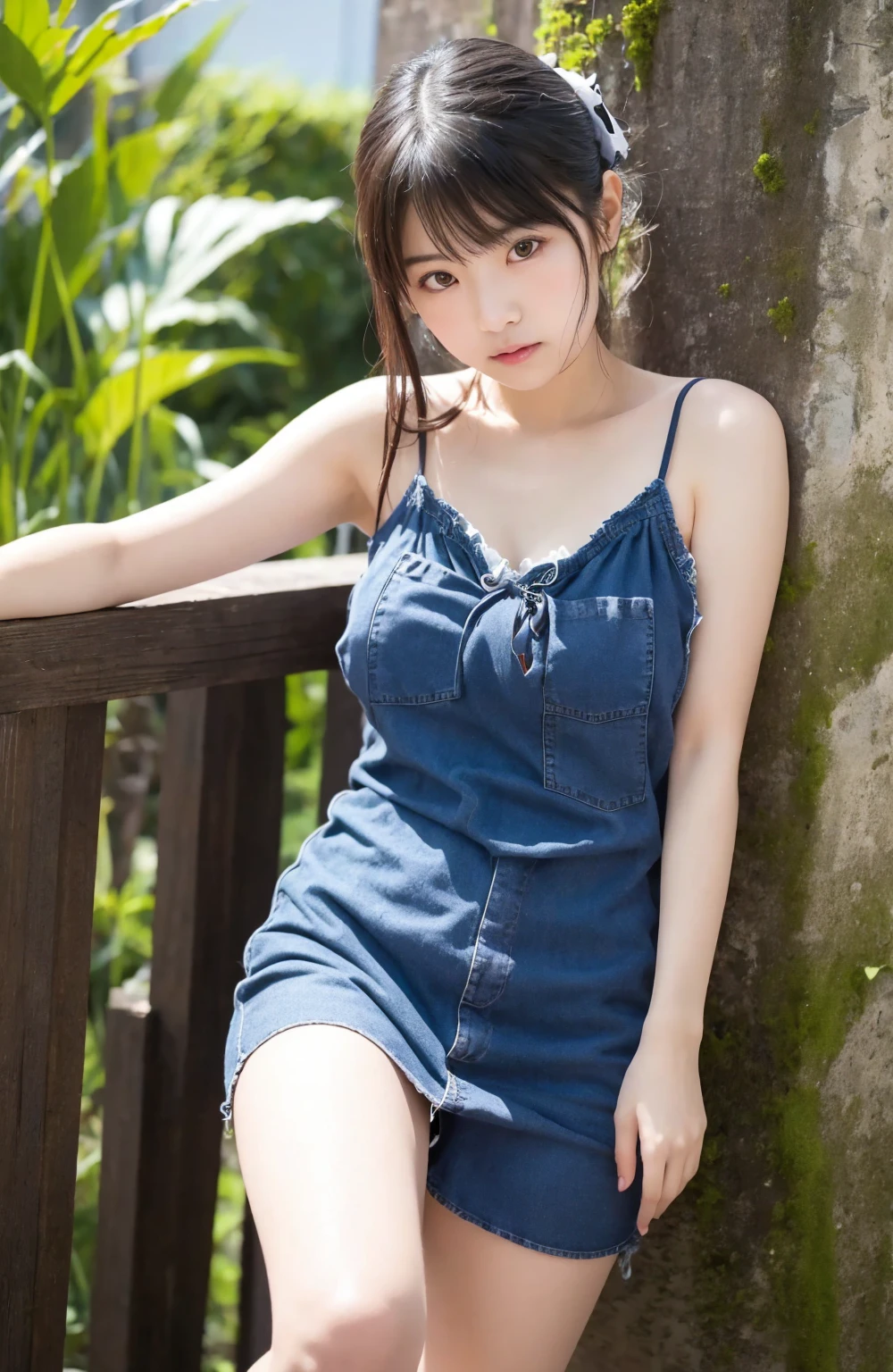 hightquality、​masterpiece、ultra res、cute girl face、kitchin、barechested、pinafore、Naked apron、full bodyesbian、Famous actresses of Japan、very beautiful face、A sexy