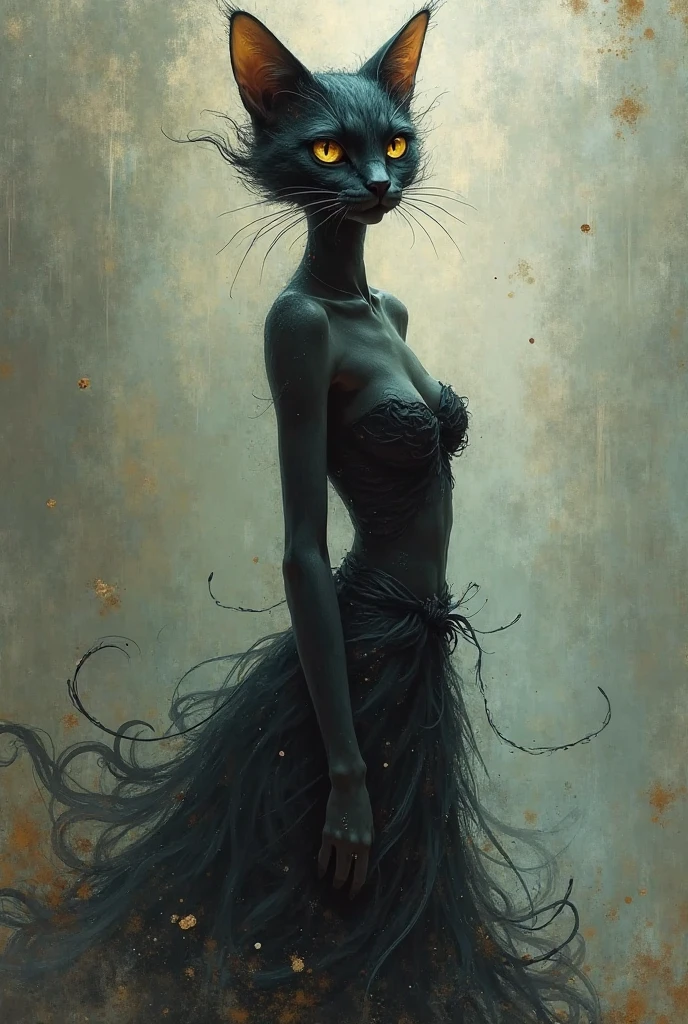 Ghostly Haitian madame with cat eyes