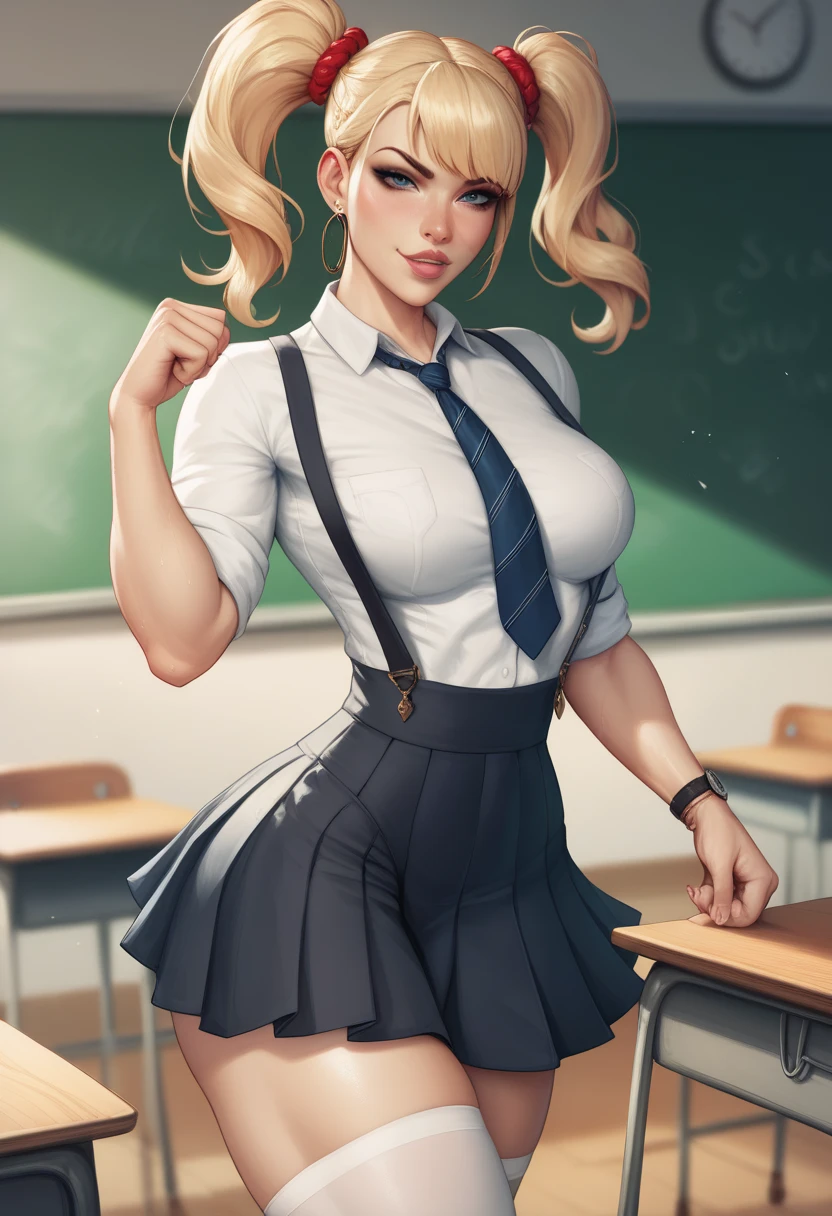25 year old female, milf, ((in the classroom)), ((schoolar uniform)), CRU photo, (photorealisitic: 1.37, realisitic), highly detailed unified 8K CG wallpapers, 1 girl, (((perfectbody: 1.1)), (medium breasts: 1.2), gazing at viewer, (((straight from front)))), (HQ Skin:1.2, shining skin), 8k hd, dslr, soft lighting, high qualiy, Film grain, Fujifilm XT3, ((whole body: 0.8)), (professional lighting:1.4) ,