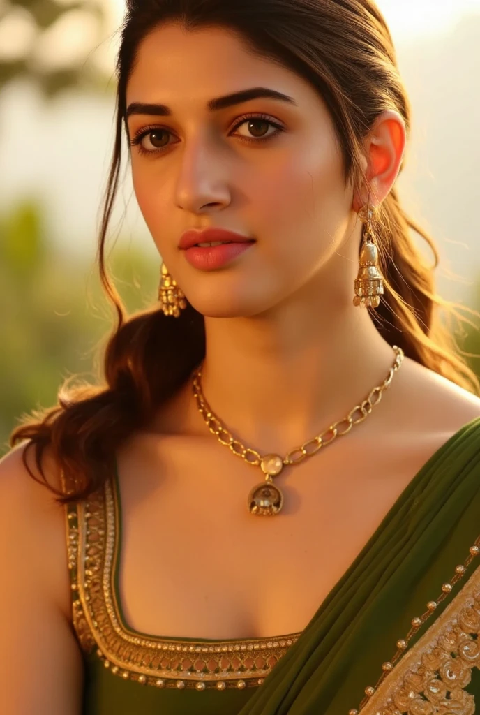 Visualize Nayanthara standing in a serene garden, surrounded by blooming jasmine flowers. The sunlight filters through the leaves, creating a soft, ethereal glow around her. She raises her arms gracefully, revealing her smooth, flawless armpits, which exude a captivating aroma of jasmine. As she moves, the scent dances in the air, enchanting all who are near. The atmosphere is filled with a sense of tranquility and beauty, as if time has paused to admire the divine perfection of Nayanthara's armpits.