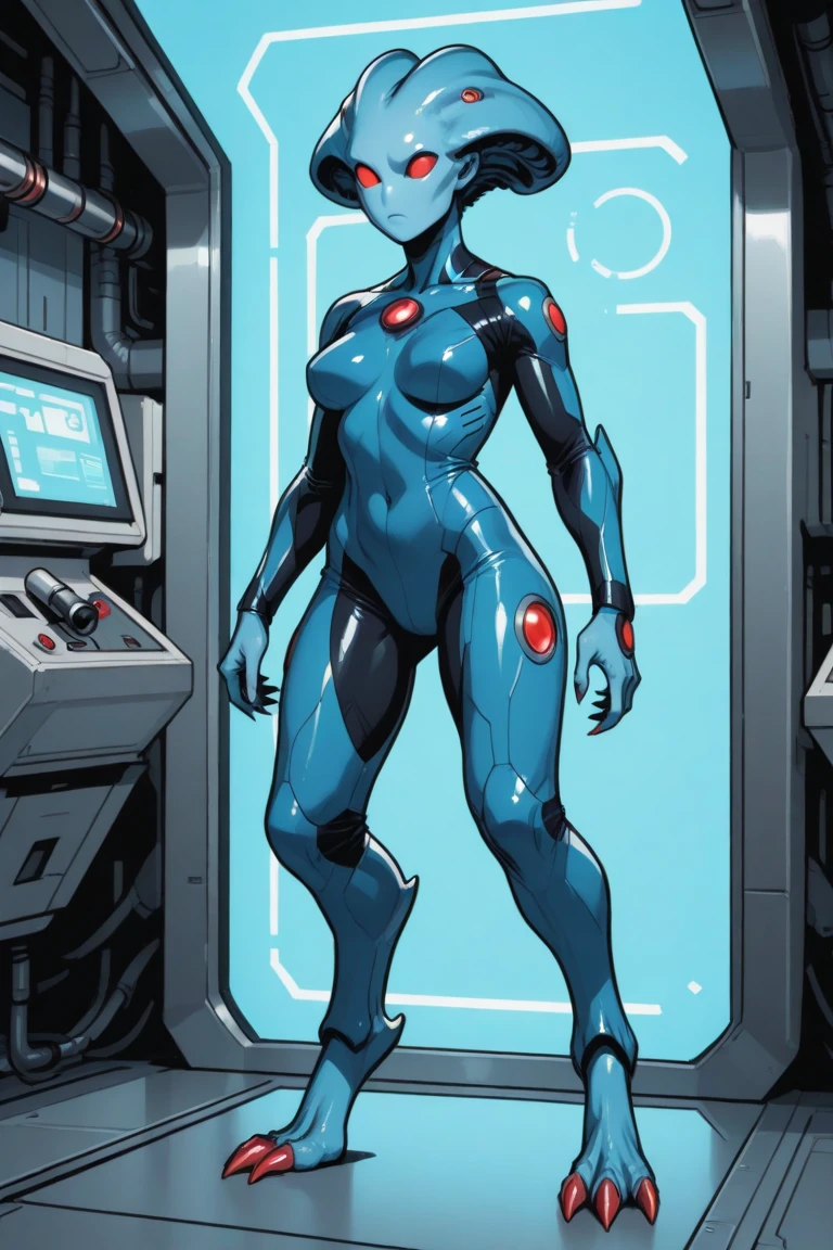 (dark lighting), (ultra intricately detailed), (super-detailed CG: 1.2) , (8K: 1.2),(Original), ((madeline fenton)), (Aletta ocean face), latex body, ((covered head)), ((goggles)), (Masterpiece), (blue bodysuit)), (danny phantom character), (black gloves), (Best quality),(Masterpiece:1.4),Anime-ish high quality,(Masterpiece),(gigantic breasts), black neck piece, (black arm gloves), (blue thighs), Masterpiece, (heels),  Super clear picture quality，Clearer than movies,（Fine face）Best quality, absurderes,((masterpeace, 4K, 8K, Yes, A high resolution))1girll, Ten-pack abs，Ten-pack abs，Ten-pack abs，Ten-pack abs，Ten-pack abs，Ten-pack abs，Ten-pack abs