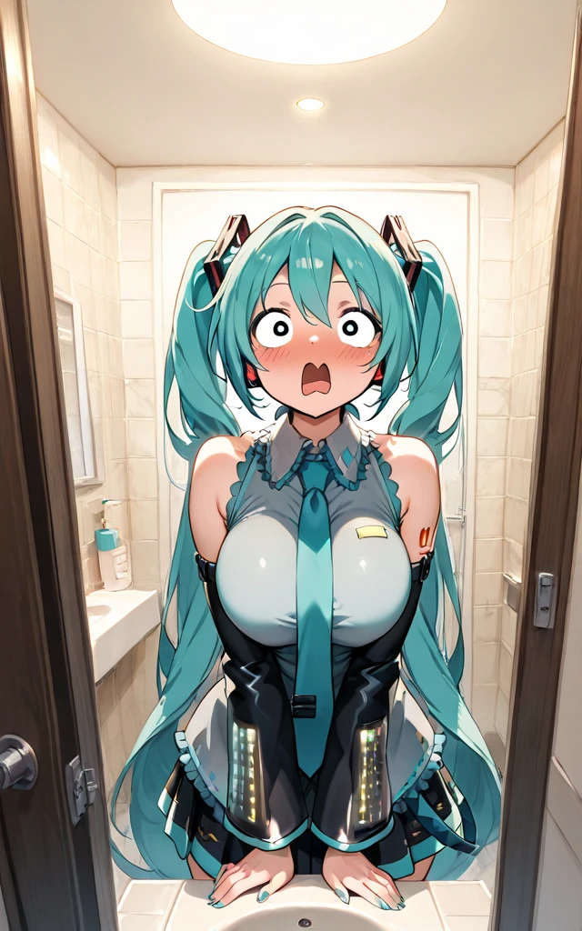 nsfw, ((Best picture quality)), ((Masterpiece)), ((Best picture quality:1.2,) ((Hatsune miku, mechanical_restraints, milking, 1)), ((futanari, cum)), covered with semen, ahegao, (((vulgarity)))), female ,(parted lips:1.3),(half open eyes:1.4),(feeling weak:1.5)