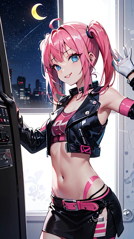 ((masterpiece:1.4、highest quality))+、(super detailed)+、
1 girl、cyberpunk city、flat chest、headphone、wavy hair、mecha clothes、(robot girl)、Cool move、Silver Bodysuit、colorful background、Wet day、(lightning effect)、Silver Dragon Armor、(cold face)、cowboy shot、pretty girl