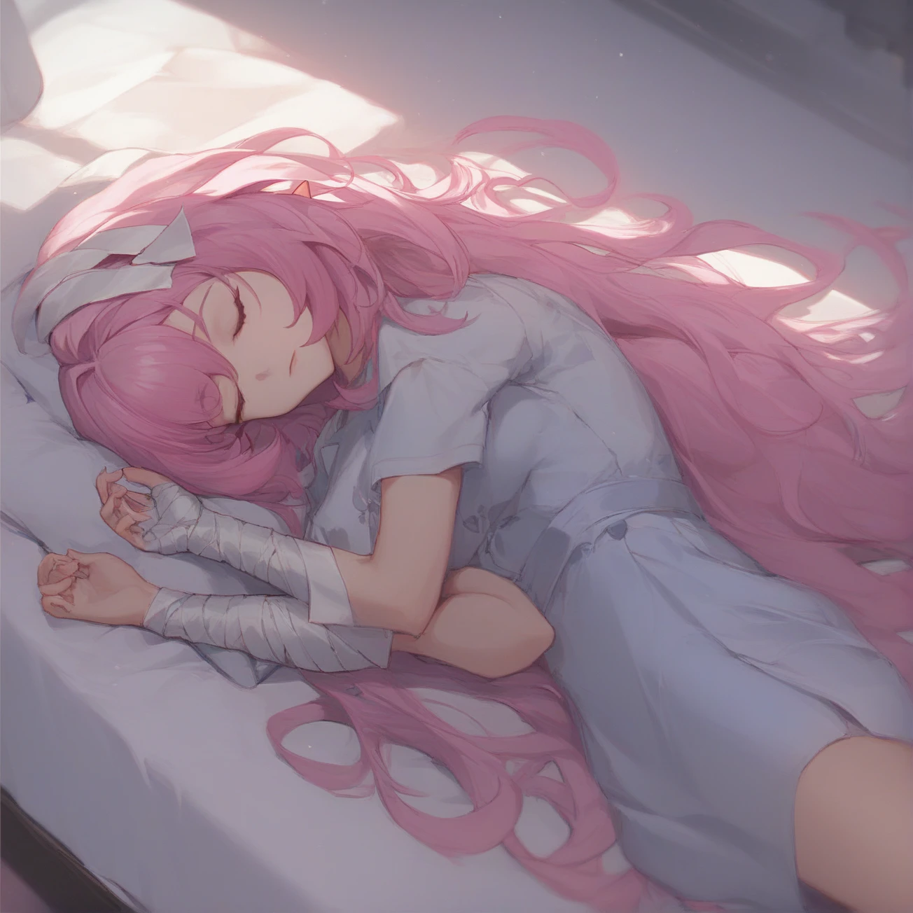 pile of corpse, closed eyes, perfect anatomy, white panty, pink clothes, precure, sad, :o, bleed, dirty