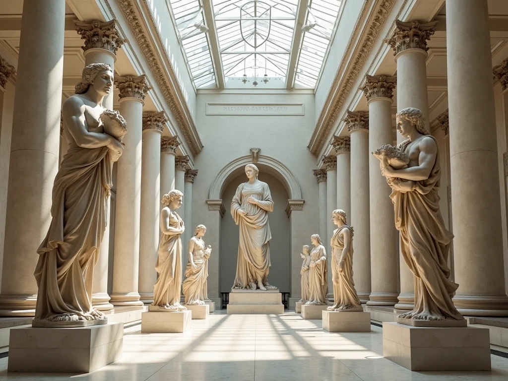A modern-day Aristotle seeing sculptures in his honor