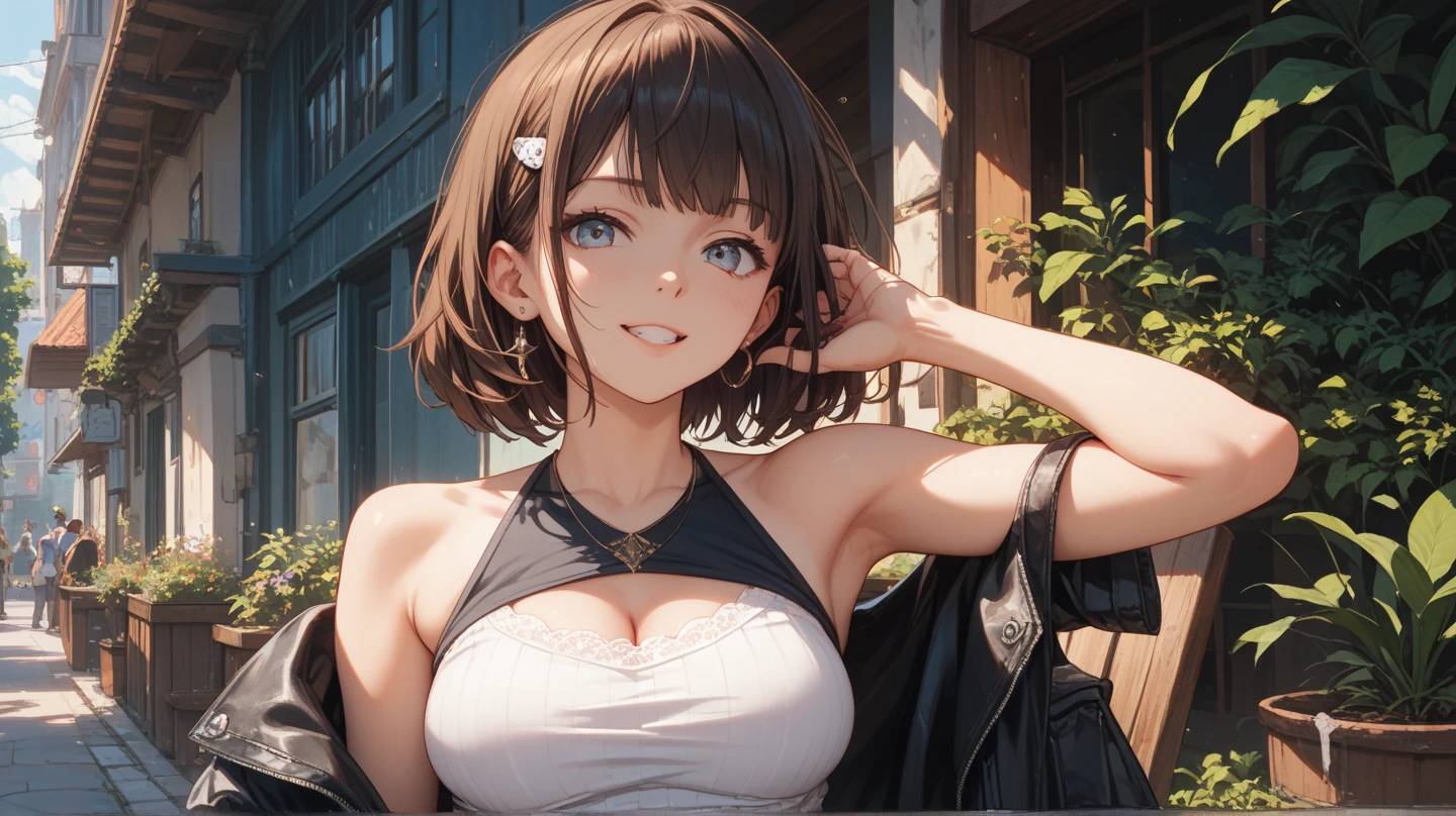 (perfection:1.1), (flawless:1.1), (best quality:1.2), (highest quality:1.2), street, 1girl, solo, (loli:1.1), (child:1.1), (dark goth:1.1), (dark gothic style clothing:1.1), sexy smirk, (blushing:1.1), short hair, small breasts, athletic body, highest quality eyes, highly detailed, 4k, best resolution, high quality shadows, beautiful quality light, best quality upscale, most beautiful upscale