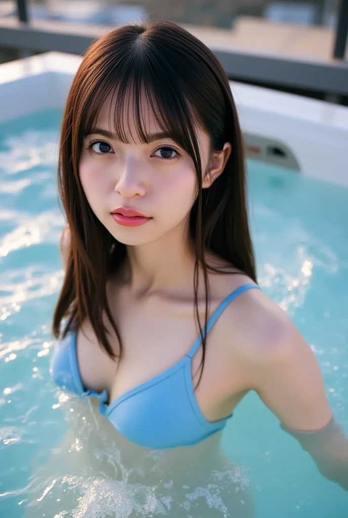 cute girl in the pool