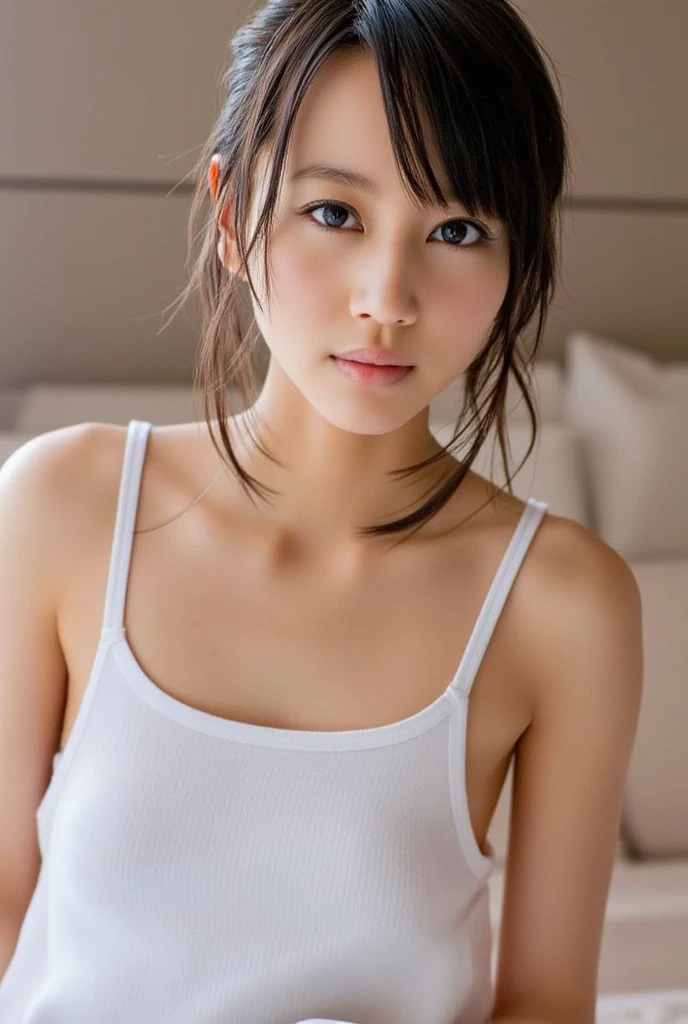 (nsfw:1.3),
(naked:1.3),
(barefoot:1.3),
(from the thigh up),
(brown medium length bangs),
(brown hair),
(bob medium length hair),
(middle_length waved hair),
(vertical roll medium length hair),
((Shaggy princess cut medium length tied at the back waved hair),
put your hair up,
Masterpiece, high quality, High resolution, extremely detailed, cute with glowing white skin, eyelashes and cute dark-brown eyes, Jewelry Accessories Anime, gorgeous background-centered composition,
(Best quality, 32k, photos of cute Japanese women),
(Raw photo: 1.2),
(The background is in a garage that has been poured with concrete luxury car),
(Dark Background:1.0),
(Pale white light:1.3),
(intense shadow:1.2),
1girl and 1boy,
detailed face and breast,
17 years old,
tall,
(plump),
(Plump character print black_T-shirt:1.1),
(Underboob:1.5),
(bare breast:1.3),
(bare nipple:1.3),
(Sex with a dull man in his 20s:1.2),
(The other person is a dull man in his 20s:1.2),
(She was raped by a dull man in his 20s.:1.2),
(A dull man in his 20s penetrates his girlfriend:1.0),
(She has intense sex with a man:1.0),
(missionary sex),
(cowgirl sex),
(back position sex),
(standing back sex),
(standing sex),
(Holding her and inserting sex),
(Piledriver sex),
(squirting),
(Expressions of pain:1.4),
(Frowning:1.2),
(close eyes:1.2),
(Shut your mouth.:1.3),
(plump lips),
(inner thigh),
(standing),
(Super dynamic angle: 1.4),
(Close-up :1.5),
(from side),
(from below),