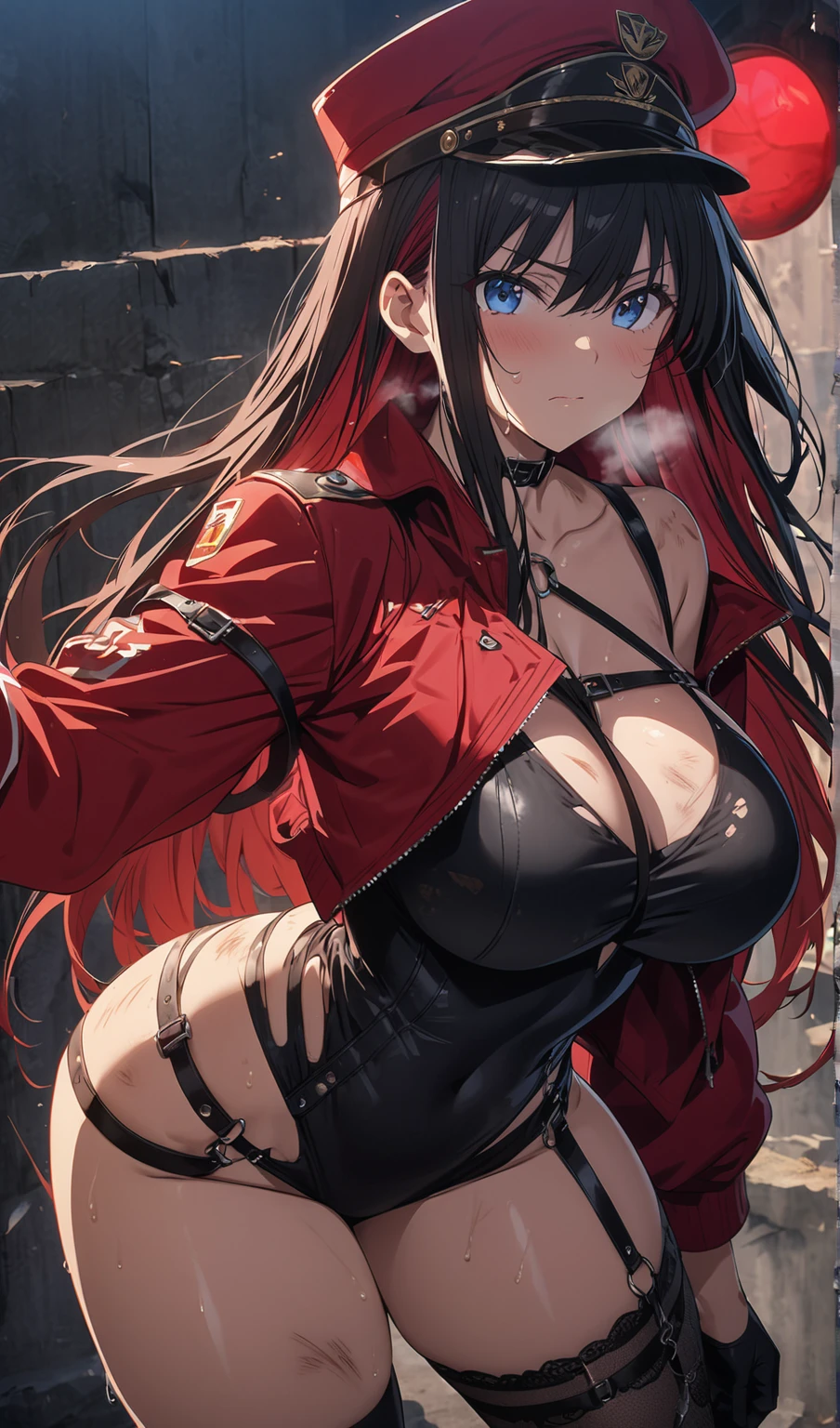 (Chains:1.5), (vampire:1.2), cute, Beauty, Tohsaka Rin, (masterpiece), highest quality, 1girl, uhd, retina, masterpiece, ccurate, anatomically correct, textured skin, super detail, high details, high quality, best quality, highres, 4K