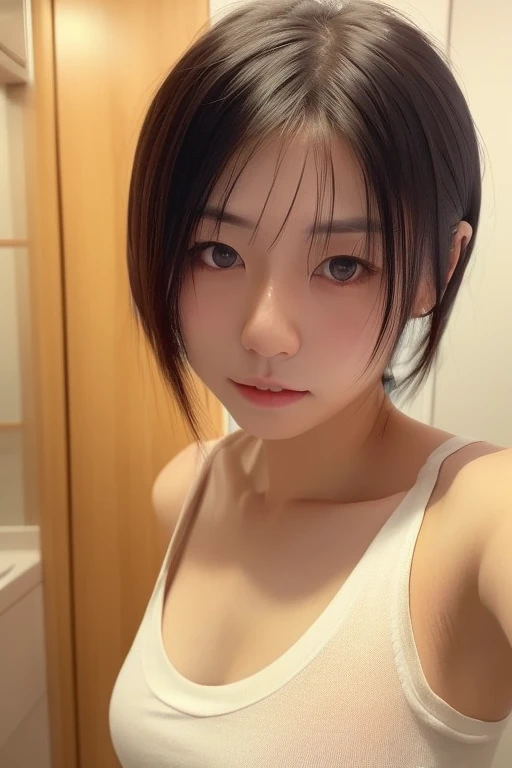 nsfw,Naked Girls,Color photography,16K ((Selfie)), Face close-up,Top view,Random Background,Anatomically correct body, No accessories, Black Hair,,Beautiful breasts, Small breasts, Naughty nipples and areola,blush, bright red face,Troubled face,Tears are pooling in the eyes,Half-close your eyes((Very detailed)), (Perfectly detailed face), (Detailed and well-drawn hand), (Detailed and well-drawn hand), (Detailed and well-drawn hand), (Detailed and well-drawn hand), (Detailed and well-drawn hand) Photorealistic images.(blush,Sticking out tongue,Drooling from the tongue,Cross-eyed,ahegao,, Open your mouth),