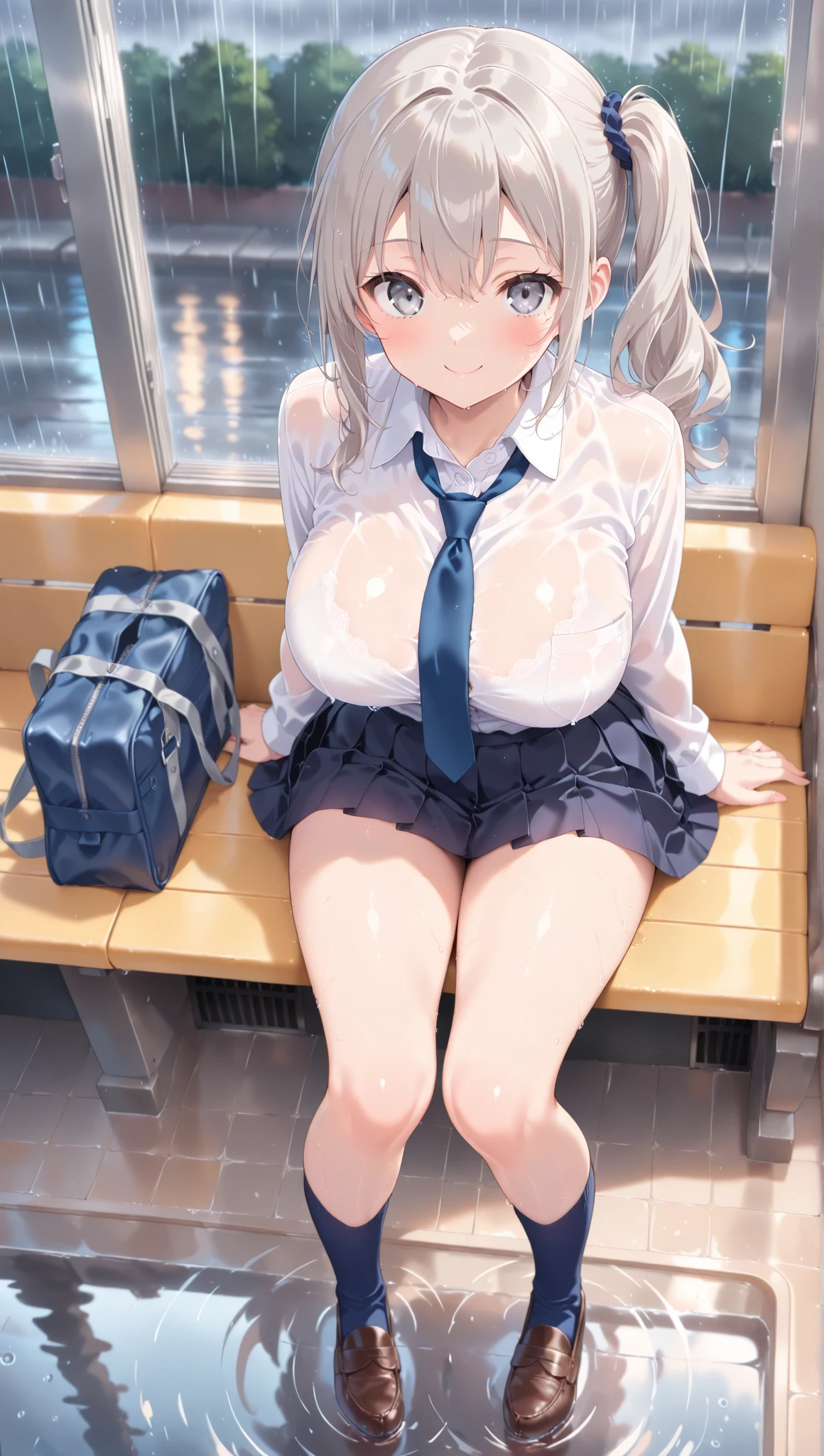 masterpiece, (detailed, highres, best quality), 1girl, no sleeves, micro mini skirt,tawawa on monday ,ai chan, school bag, blue bow, brown hair,Point-of-view shot, frustrated, Long shot ,Exposure,train,sitting on train seat,open legs,oppai,Nipples,huge breast, ((cum,sperm,semen)),(((cum on breast))),((ejaculation semen)),((ejaculation cum)),(((bukkake))),from below,,(((mmf Double Handjob))),((Handjob)),((tekoki)),touch the penis,(((hand to penis))), BREAK ,(((2 naked boys))),(((show off penises to her))),Exposure,erectile penis, BREAK ,train background,