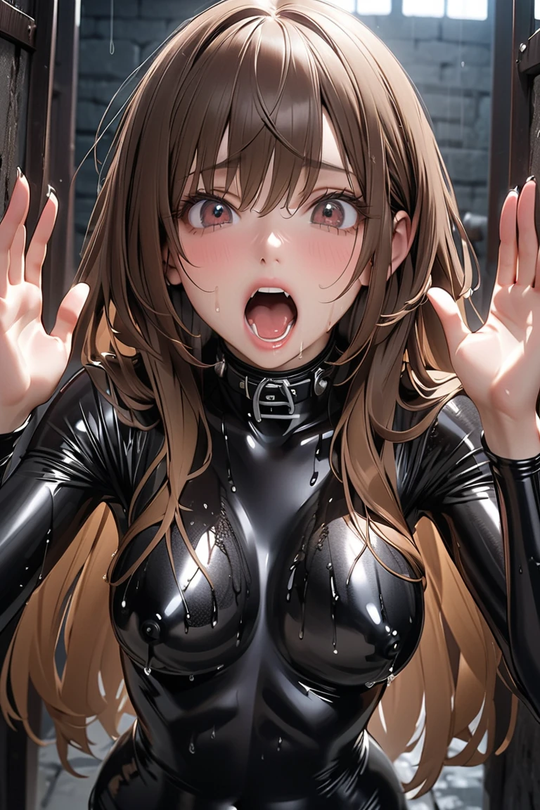 nsfw,super fine illustration, best quality,cyberpunk、,
1girl, shiny skin, oily skin,breast grab ,multi boy,bukkake(luster glossy shiny metallic latex clear plastic transparent, red bodysuit:1.5),steam breath,breathless,steam,(nipples visible through clothes1.6),pussy,cum on body,bukkake,(ahegao1.8),Orgasm,type moon,open mouth,fellatio