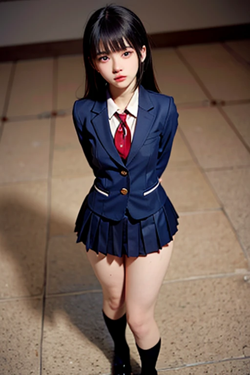high quality、masterpiece、Gothic Lolita Fashion、Japanese women、19 years old、Over the knee socks、garter belt、Low Angle、The wind blows and my skirt flutters、Very sensitive skin、Fair skin、Red lip makeup、Young Face、turn around、Slim figure、(glasses)、sleeveless、cameltoe、Stick your tongue out