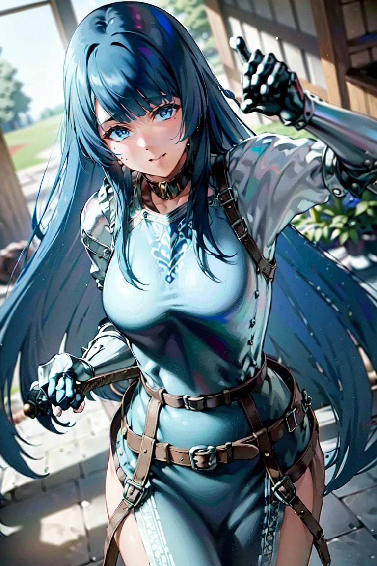 cell shading, digital art, bloom, dark and gloomy full body 8k unity render, female teen cyborg, Blue yonder hair, wearing broken battle armor, at cluttered and messy shack , action shot, tattered torn shirt, porcelain cracked skin, skin pores, detailed intricate iris, very dark lighting, heavy shadows, detailed, detailed face, (vibrant, dramatic, dark, sharp focus, 8k), dongluv4