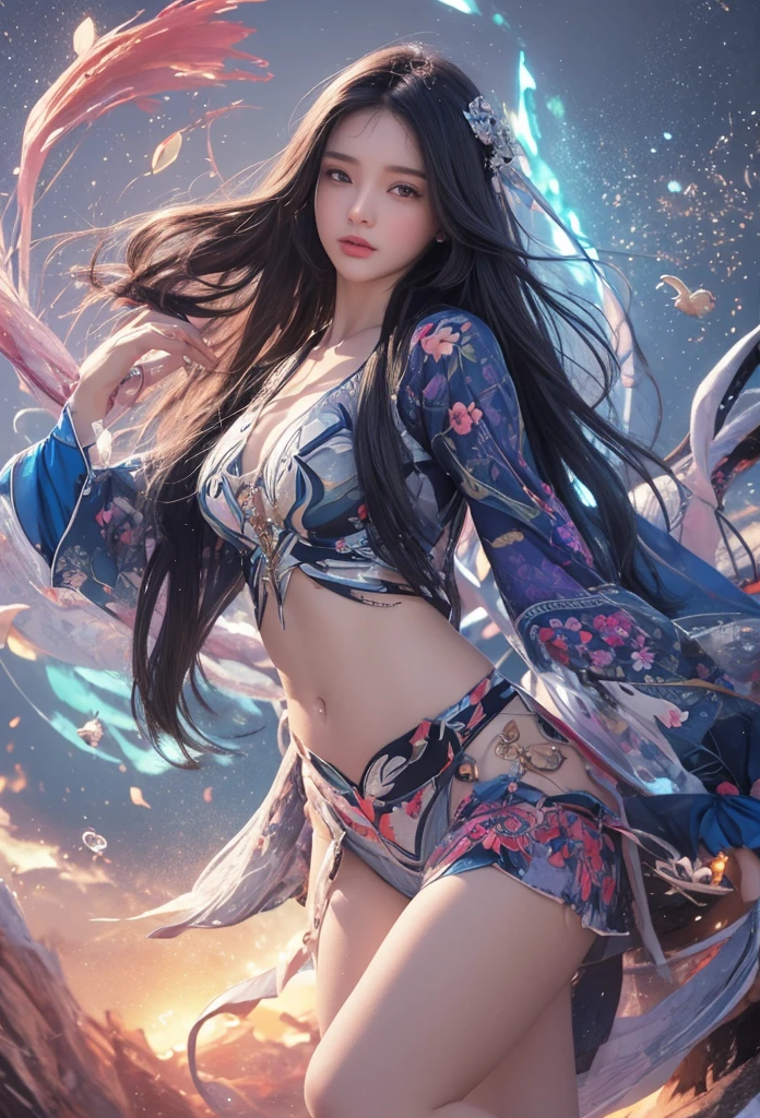 Full body beauty crawling on the bed,(tmasterpiece,top-quality,Best quality at best,offcial art,Beautiful and beautiful:1.2),(1 plump girl),The content is very detailed,Colorful,The most detailed,offcial art,Unity8k wallpaper,ultra - detailed,Beautiful and beautiful,Big breasts are beautiful,tmasterpiece,Best quality at best,(tangled,datura,Tangles,entangled),divinelight,artistically,Flash drawing,PerfectNwsjMajic