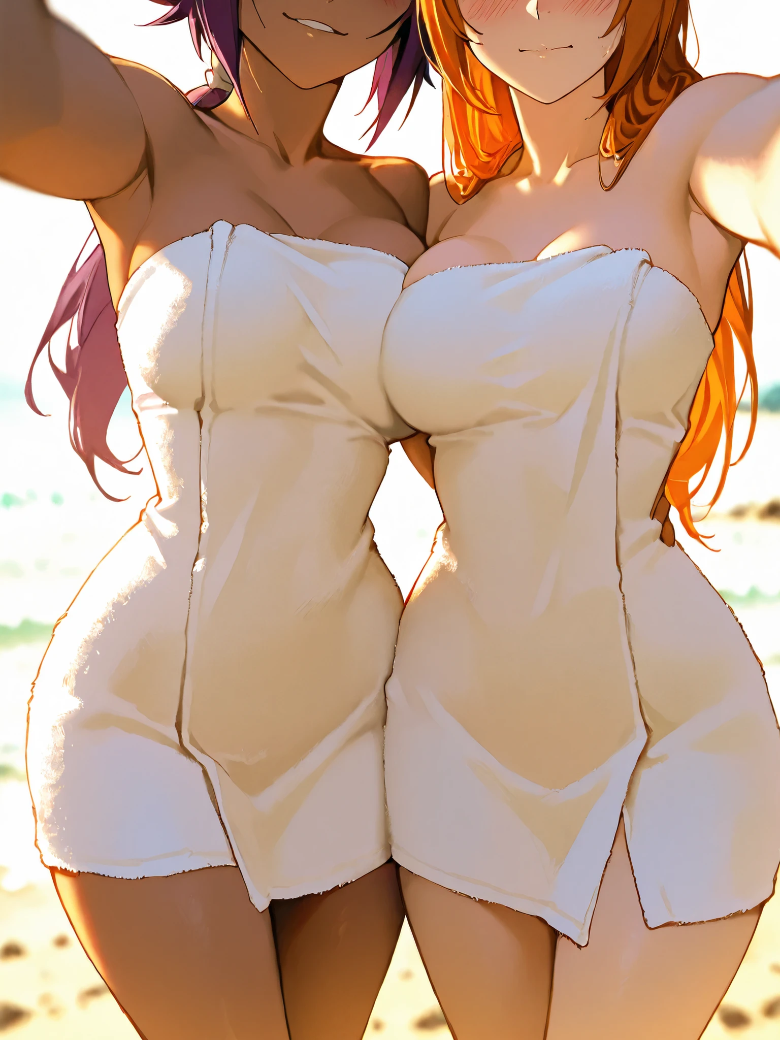 Blushing embarrassed Ariel in a dress shows her ass