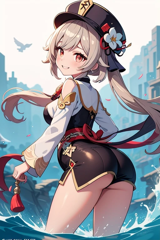 Nahidadef, NSFW, ((melhor qualidade)), ((master part)), ((circunstanciado)), Realistic, intrincado, 16k, HDR, RTX,(masterpiece, top quality, best quality, official art, beautiful and aesthetic:1.3), illustration, beautiful detailed eyes, (1girl), ass focus, from behind,bent over, looking back, (masterpiece, top quality, best quality, official art, beautiful and aesthetic:1.3), illustration, beautiful detailed eyes, (1girl), ass focus, from behind, bent over, looking back, calcinha de perna alta, jaqueta com capuz, jaqueta aberta, Hands, sbikini, best quality, altamente detalhado, orange eyes,