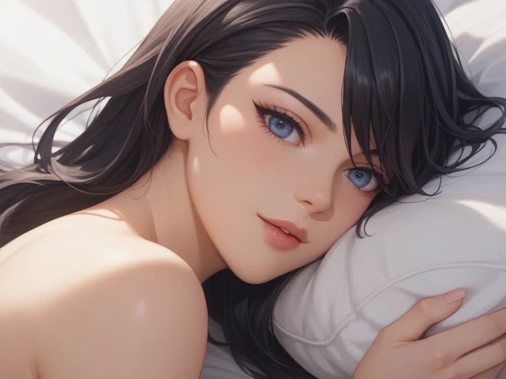 (Masterpiece),(of the highest quality),(high resolution),(Very detailed),a woman,black fur,short bob,pretty eyes,long eyelashes,beautiful hair,Beautiful skin,whole body,BREAK(((aim at something with a sniper rifle))),((Close one eye and look through the telescope.))(lying down),((Sniper's rifle)),Army camouflage uniform,bulletproof vest big breasts, combat boots, Tactical Forster,tactical headphones,(The background is a dense forest.),(((background blur))), seductive body, image from behind.