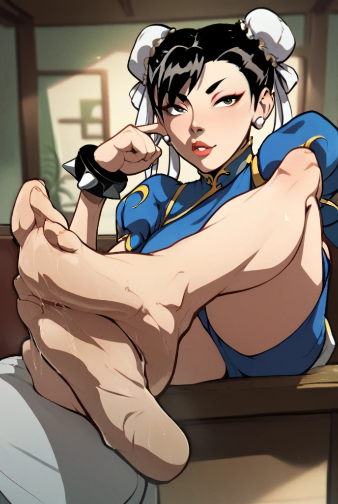 (score_9, score_8_up, score_7_up, score_6_up:1.5), (ai-generated:1.5), (Maximize Detail Slider:1.5), (Insanely Detailed:1.5), (source_anime:1.5), arlecchino \(genshin impact\), (vaginal sex:2.0), (getting from behind:2.0), (looking worried:2.0), (on side:2.0), (Dynamic Perspective:1.8), (Foreshortening:2.0) BREAK (zPDXL:0.5), (zPDXL2:1.8), 1girl, breasts, blush, short hair, (rounded lips:1.8), (makeup:1.3), (arouced look:1.8), (spreaded pussy lips:2.0), (full skin:1.8), bangs, medium breasts, black hair, 1boy, sundress, sleeveless dress, red eyes, white hair, hetero, (thick thighs:1.4), (interracial:1.8), clothed, multicolored hair, symbol-shaped pupils, earrings, lying, penis, pussy, solo focus, white gloves, spread legs, sex, fingerless gloves, nail polish, vaginal, two-tone hair, x-shaped pupils, uncensored, blue dress, on bed, on side, leg up, testicles, streaked hair, breasts out, tassel, male pubic hair, pelvic curtain, clothed sex, blue nails, clothed female nude male, neck ring, dice, bangs.