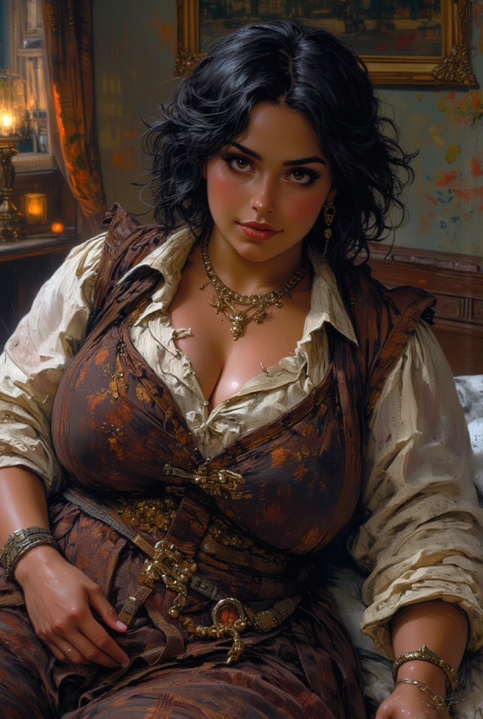 Big booty waist ass Big breast arab An older woman . mature huge breast big dark brown hair her round light yellow eye big eyelashes dresses maid top