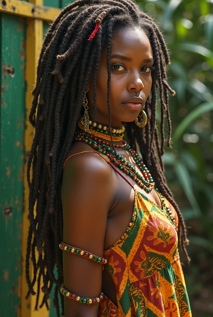 resilience of the human spirit, inspiring audiences to reflect on the past, recognize the importance of freedom and dignity, and envision a better future for all.

In intricate detail, the scene unfolds, fostering a sense of awe and wonder as the black woman, once shackled by the chains of slavery, now stands tall and proud amidst the ruins of the old plantation. The once-dreary landscape is transformed by the first light of day, casting long shadows that give way to the promise of change.

The woman's eyes, as bright as the newly risen sun, burn with the fire of liberation and the determination to build a new world. Her fellow en