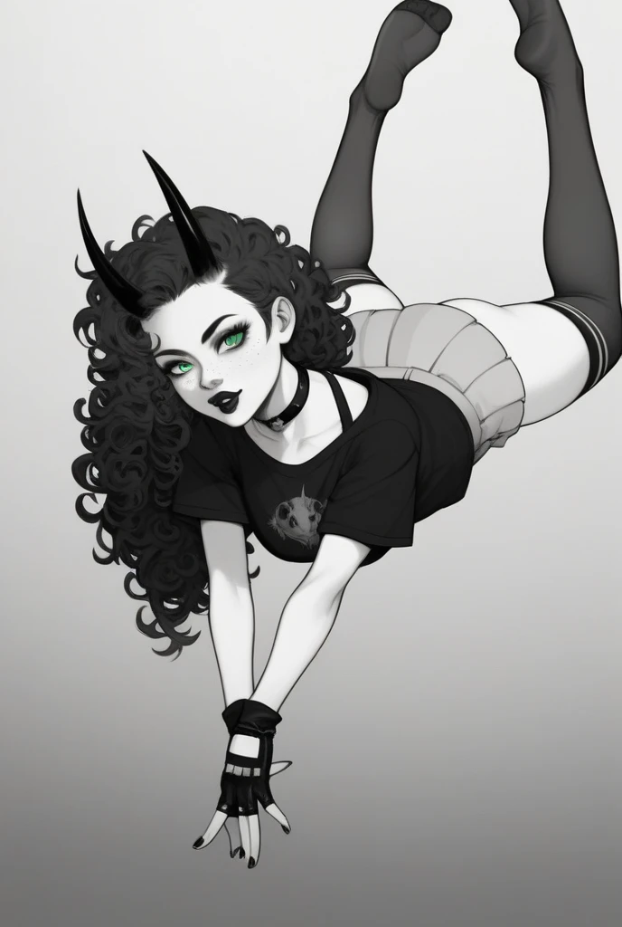 stripper with horns and devils tail spreading her legs