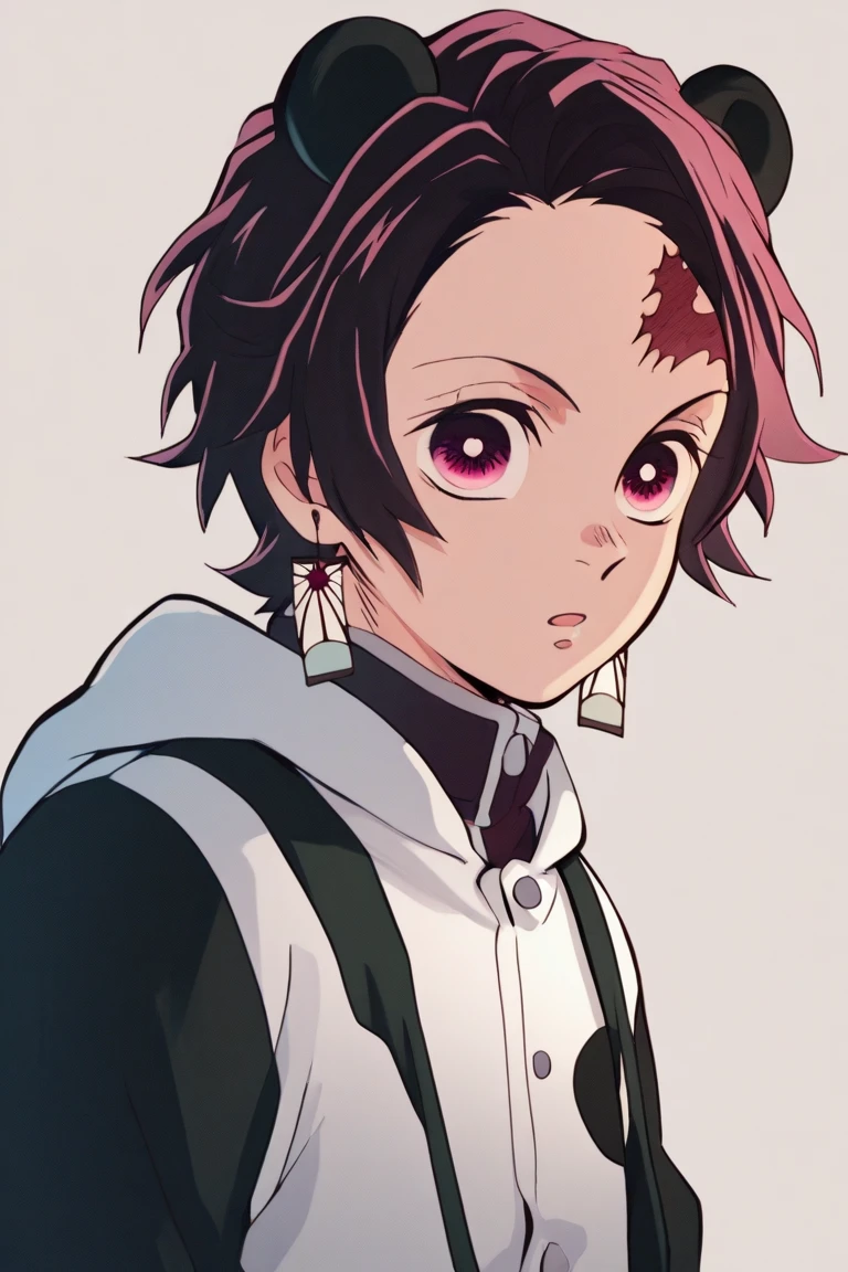 masterpiece, best quality, high quality, 1boy, solo, male focus, looking at viewer, upper body, <lora:kamado_tanjirou:0.70>, kamado_tanjirou,