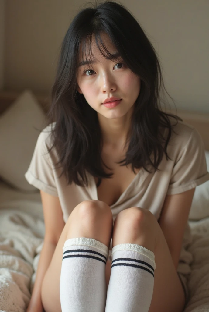 Korean teen exposed knees