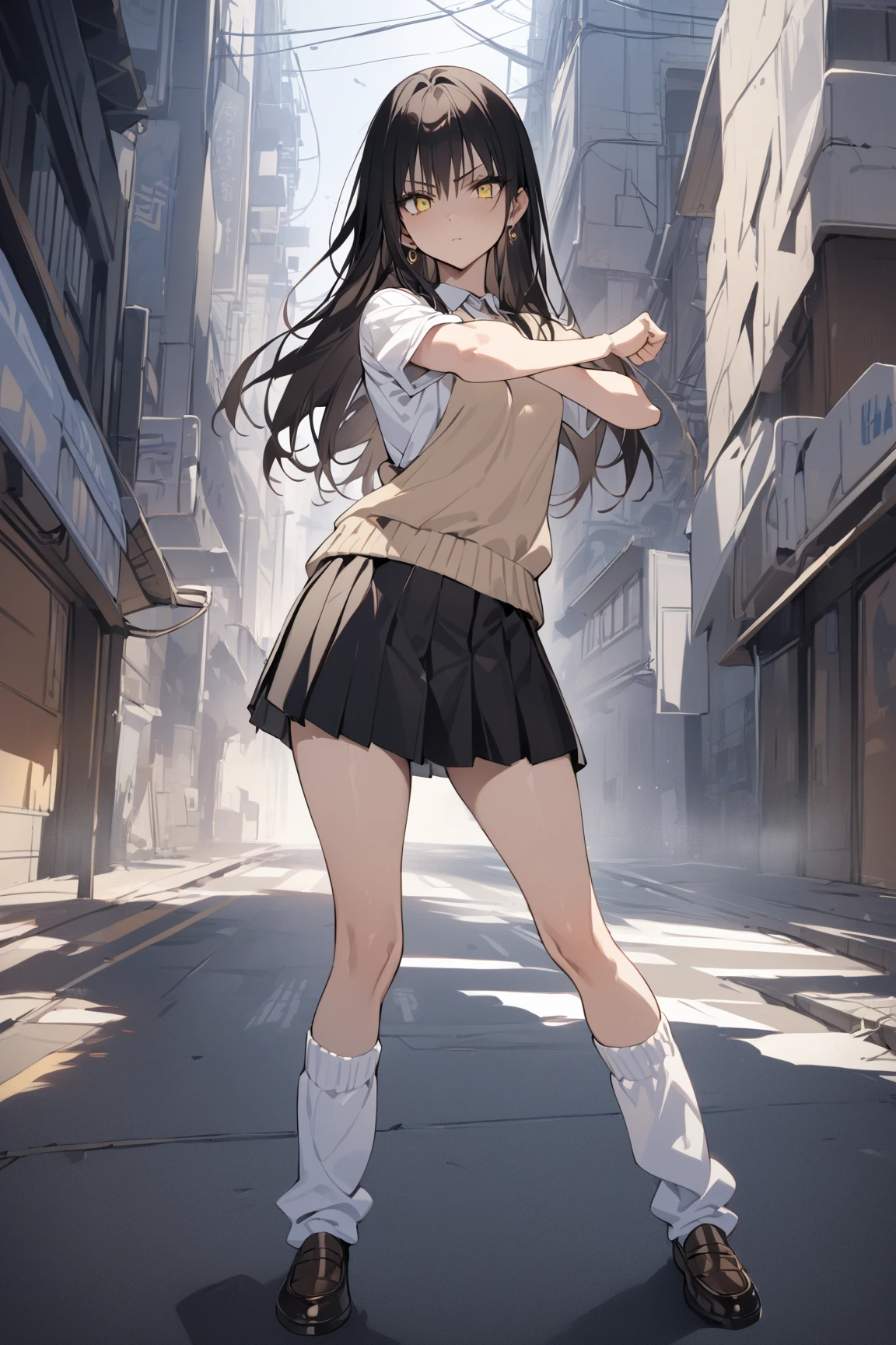 1girl, <lora:sdxl2-flat2-512b:-1>,medium breasts,school uniform,
dual finger gun,<lora:dualfingergun_XL_v1:0.8>
from below, full body, looking to the side, envy, tunnels, open mouth,
masterpiece, best quality, very aesthetic, absurdres