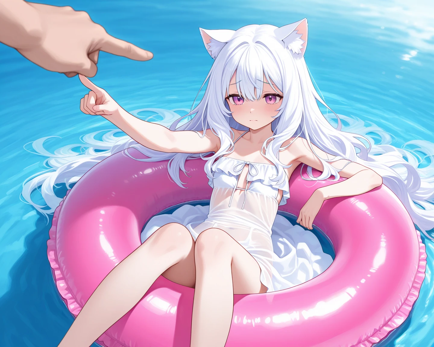 One, check_9,check_8_up,check_7_up, source_cartoon, source_fluffy, Catboat, Anthro fluffy feline girl, tall body, hourglass figure, Adult woman, Blue eyes, :3, muzzle, pink nose, silver fluffy body, tabby gray tabby cat, длинные светлые hair, hair, Closing one eye, standing, Loving expression, simple white background, Wear a blue bandeau, (realistic, Photorealistic, hyperrealism, Photo, hyper detailed fur):1.3, amazing, ultra clarity, 4K, excellent quality, high detail, close-up, bare chest, , cum on face, sex oral dick oral, human penis, Zoophilia, cute sucks dick, the cat gently sucks, caresses with tongue, Sperm drips from the mouth, balls dick, shaved balls, big dick, juicy dick, touches eggs with hands, plays with eggs, naked, Nipples, licks male genitals, sexy look