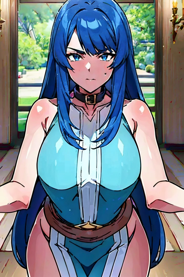 (throw, 1 boy, faceless man, throw paizuri, paizuri:1.4), hetero, anime cel style, highest quality, High resolution,( Upper body), 1 girl, (huge breasts:1.4), blush, embarrassing, indoors, smile, Clair/Ibuki (Pokemon HeartGold and SoulSilver),big breasts,Titty fuck